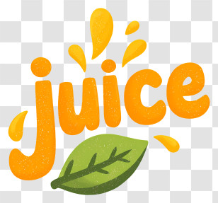 Juice Logo - Bright Yellow Juice Logo Transparent PNG