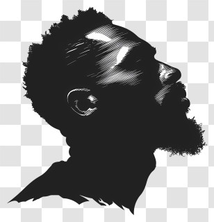 Man Face Silhouette - Black Silhouette Profile Art Transparent PNG