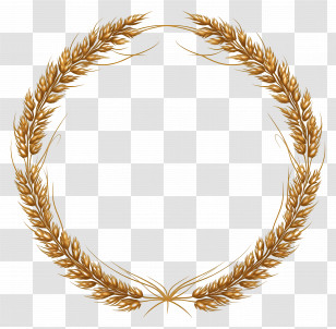 Wheat Frame - Golden Wheat Laurel Wreath Transparent PNG