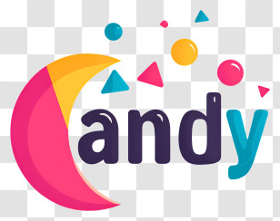 Candy - Andy Colorful Moon Logo Transparent PNG