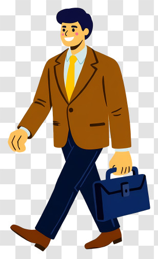Businessman Holding Briefcase - Businessman Walking With Briefcase Transparent PNG