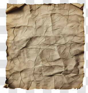 Old Paper Wrinkled - Textured Wrinkled Paper Sheet Transparent PNG