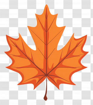 Autumn Maple Leaf - Vibrant Autumn Maple Leaf Design Transparent PNG