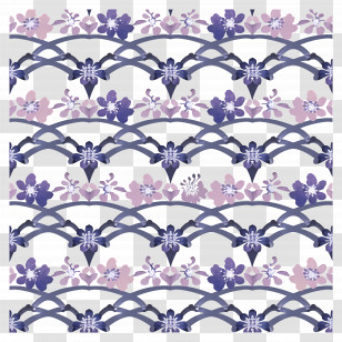 Purple Background - Floral Pattern Design Transparent PNG