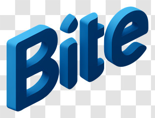 Bite Logo - Bold Blue 'Bite' Logo Transparent PNG