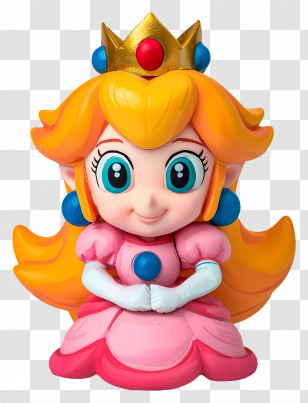 Princess Peach - Cute Cartoon Princess Transparent PNG