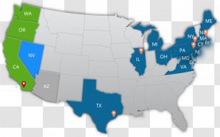 Deregulation U.S. State Illinois Electricity Economy - Map Transparent PNG