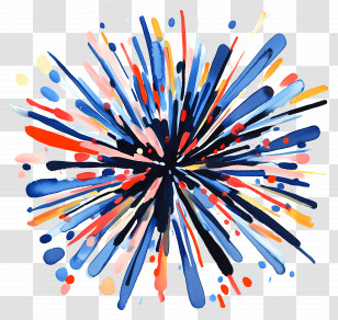 Fireworks Blue - Colorful Firework Burst Design Transparent PNG