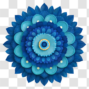 Blue Mandala - Blue Mandala Pattern Illustration Transparent PNG