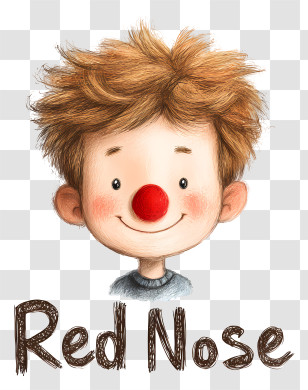 Red Nose Day - Red Nose Cartoon Character Transparent PNG