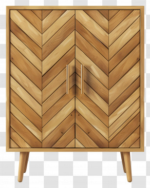 Wooden Cabinet - Stylish Wooden Cabinet Transparent PNG
