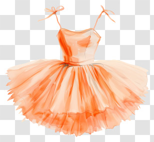 Tutu Ballet Dress - Peach-Colored Tutu Dress For Ballet Transparent PNG