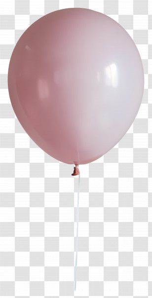 Single Balloon - Pink Helium Balloon For Party Decor Transparent PNG