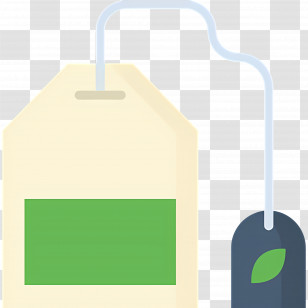 Tea Bag - Tea Bag With Green Label Transparent PNG
