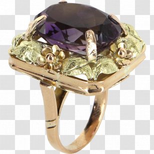 Ring Jewellery Gemstone Amethyst Gold Transparent PNG