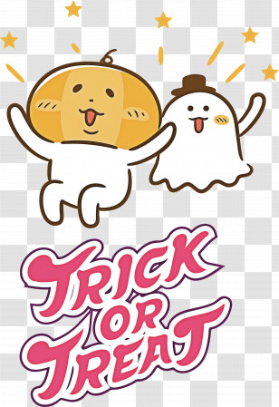 TRICK OR TREAT Happy Halloween Transparent PNG