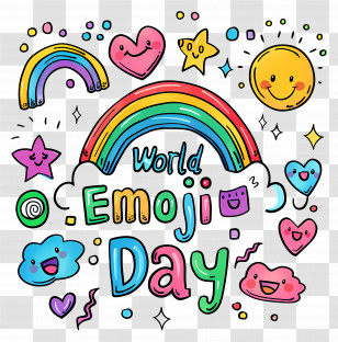 World Emoji Day - World Emoji Day Cartoon Celebration Graphics Transparent PNG