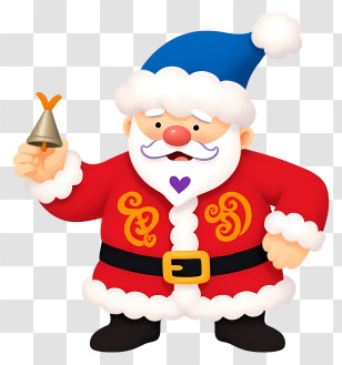 Christmas Santa Claus - Santa Claus With Bell Transparent PNG