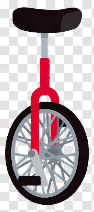 Bicycle - Red Unicycle Illustration Transparent PNG