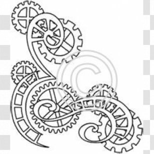 Line Art Drawing Clockwork - Design Transparent PNG