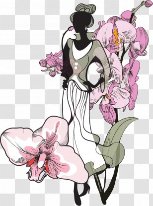 Model Fashion Show - Heart - Vector Hand-painted Transparent PNG