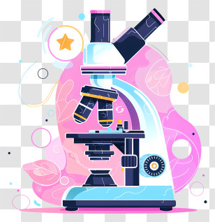 Microscope - Colorful Microscope Illustration Transparent PNG