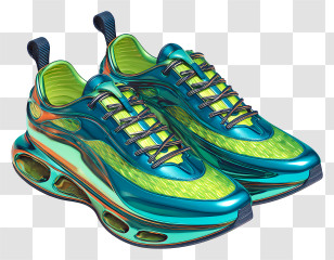 Carbon Plated Running Shoes - Colorful Sneakers For Fashion Transparent PNG