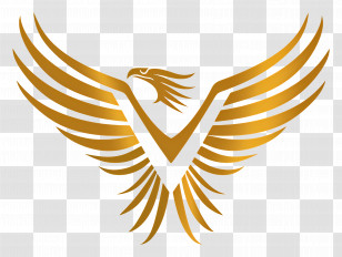 Simple Design - Golden Phoenix Illustration Transparent PNG