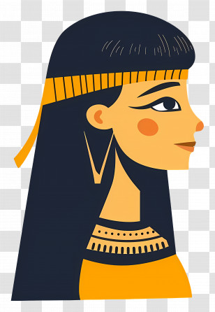 Egyptian Woman - Illustration Of An Egyptian Woman In Ancient Style Transparent PNG