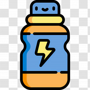Energy Drink - Cartoon Energy Drink Bottle Transparent PNG