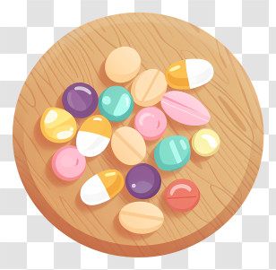 Medicine Tablet - Colorful Pills And Tablets Transparent PNG