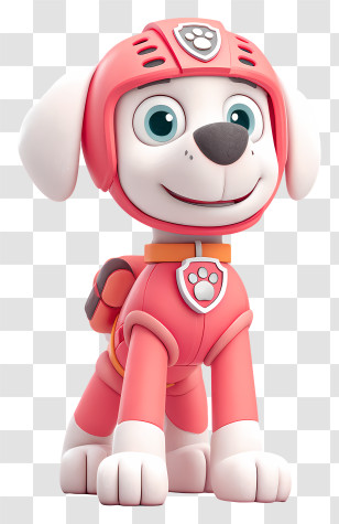 Paw Patrol - Cartoon Dog In Red Helmet Transparent PNG