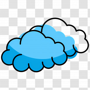Blue Cloud - Cartoon Blue Clouds Illustration Transparent PNG