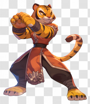 Master Tigress - Martial Arts Anthropomorphic Tiger Illustration Transparent PNG