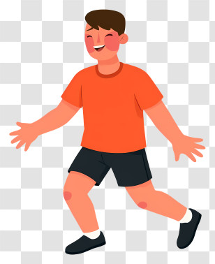 Man Feeling Happy - Playful Boy In Casual Outfit Transparent PNG