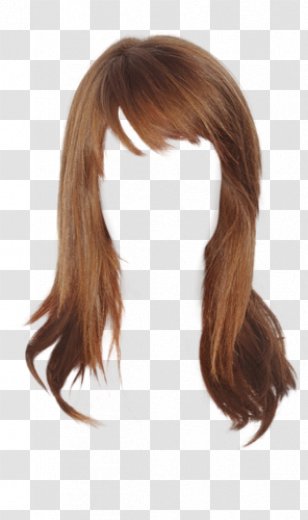 Brown Hair Wig Hairstyle Coloring - Step Cutting Transparent PNG