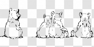 American Black Bear Polar Cubs Clip Art - Silhouette - Tree Layer Transparent PNG