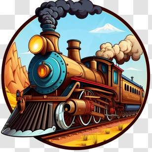 Steam Train Cartoon
 - Classic Steam Train Illustration Transparent PNG