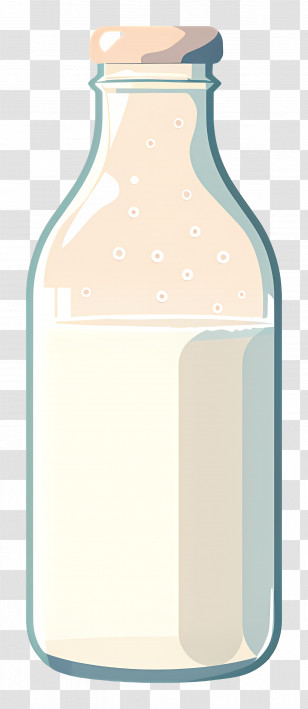 Milk Bottle - Fresh Milk In A Glass Bottle Transparent PNG
