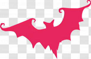 Halloween Bat - Pink Bat Silhouette For Halloween Transparent PNG
