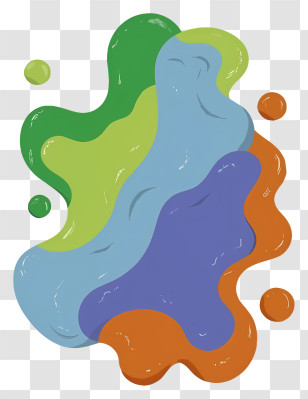 Cartoon - Colorful Abstract Shapes Transparent PNG