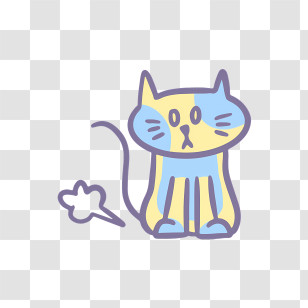 Icon - Cute Colorful Cartoon Cat Transparent PNG