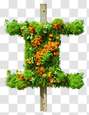 Green Grass - Decorative Green Plant With Flowers Transparent PNG