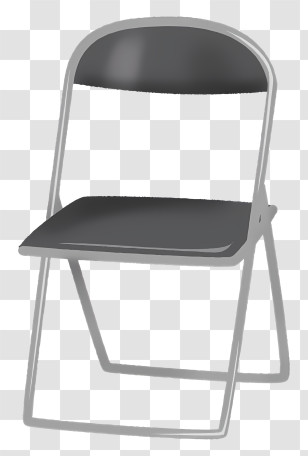 Icon - Black Folding Chair For Versatile Seating Transparent PNG