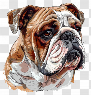 Bulldog - Illustration Of A British Bulldog Transparent PNG
