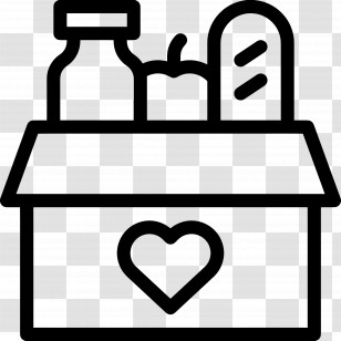 Food Donation - Grocery Box With Essentials Transparent PNG
