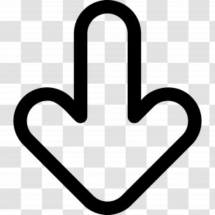 Down Arrow - Bold Downward Arrow Symbol Illustration Transparent PNG