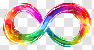 Rainbow Infinity Sign - Colorful Rainbow Infinity Symbol Design Transparent PNG