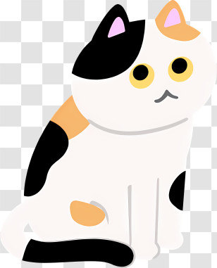 Cat With Spots - Calico Cat In Cartoon Style Transparent PNG