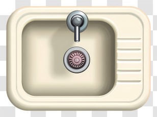 Sink Top View - Empty Kitchen Sink Illustration Transparent PNG
